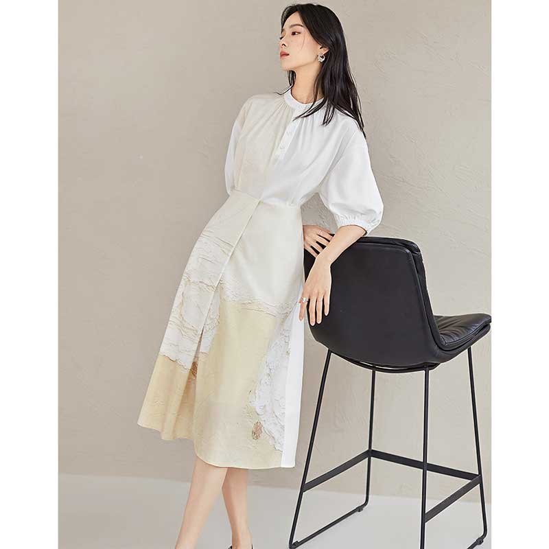 レイヤード風スカートワンピース