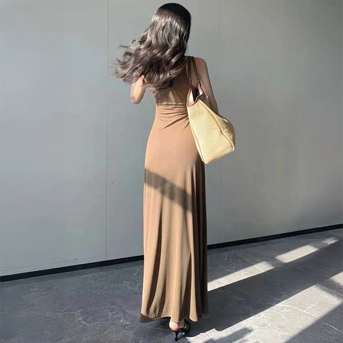 フロントツイストマキシワンピース