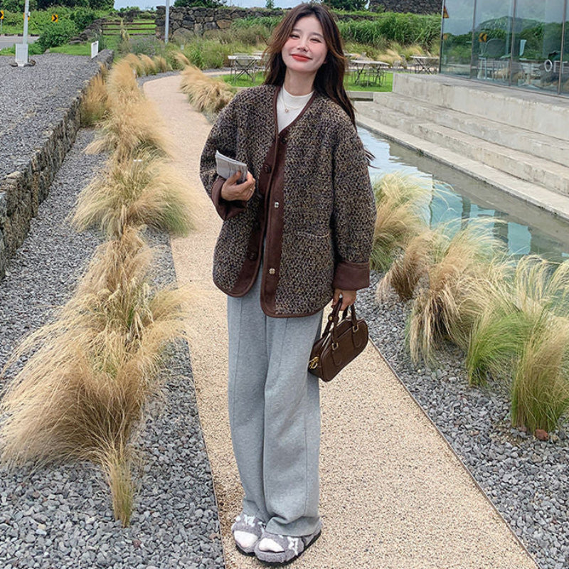 コーヒーブラウンツイードジャケット