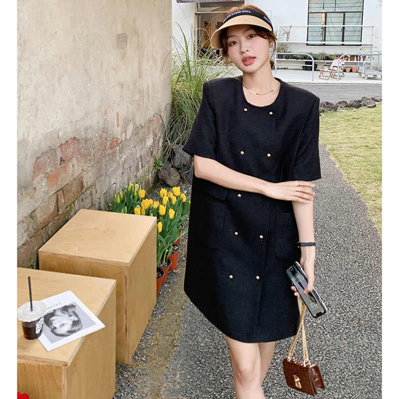 ダブルボタンジャケットワンピース