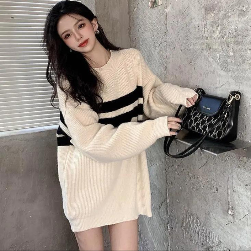 スリーボーダーニットトップス(3colors)