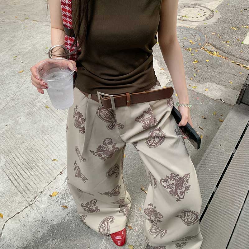 ペイズリーワイドパンツ