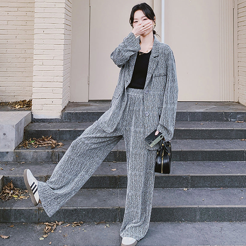 杢グレージャケットスーツセット