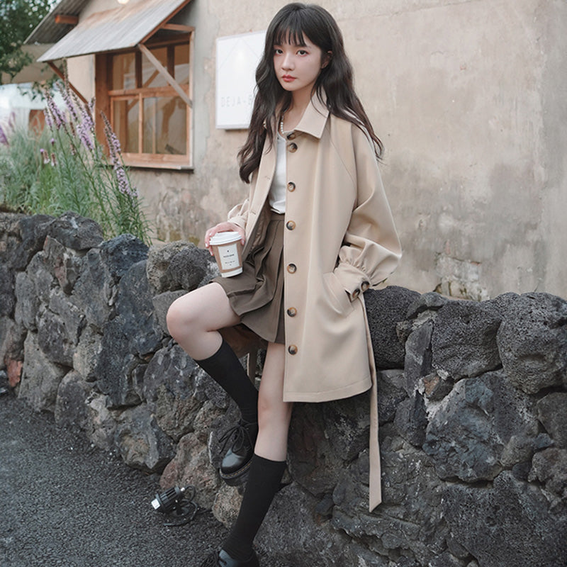 ミディ丈トレンチコート