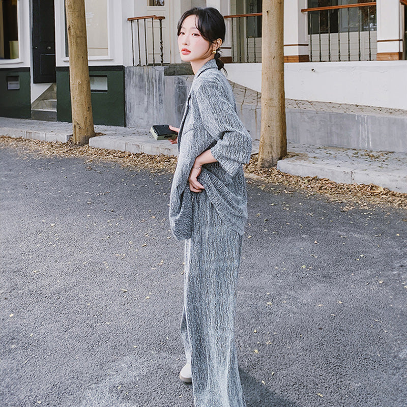 杢グレージャケットスーツセット