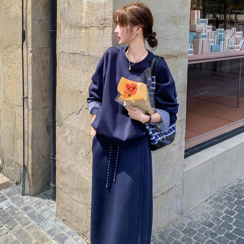 チェックカフストレーナー×スカートセット