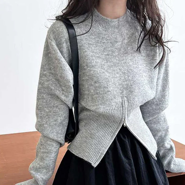 ウエストシェイプジップニット(3colors)