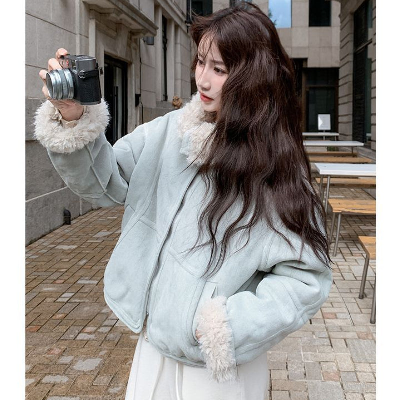 ファーライナー付きスエードタッチブルゾン(3colors)