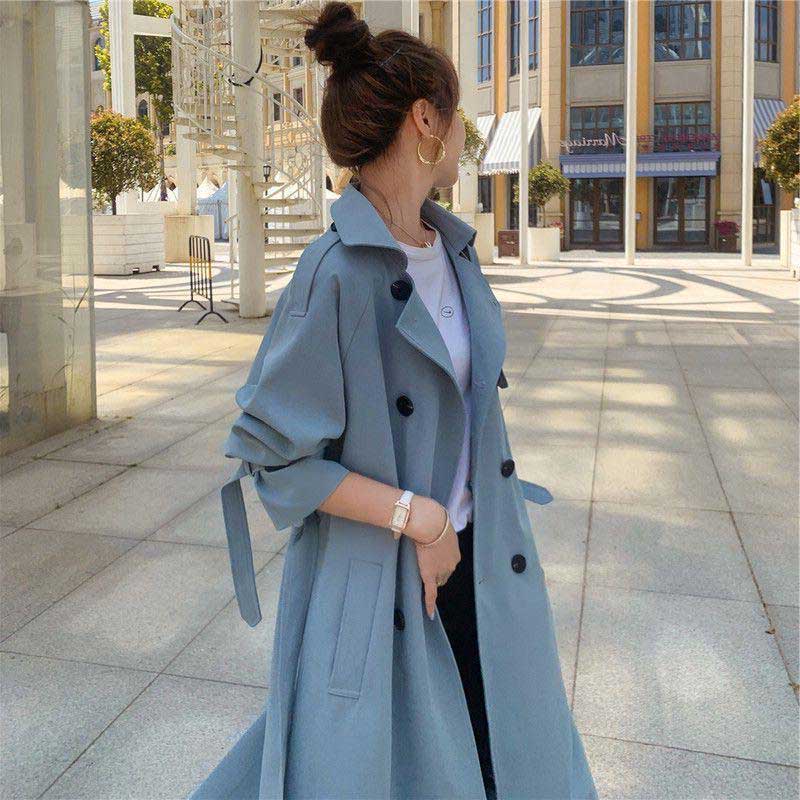 ハイウエストロングトレンチコート(2colors)