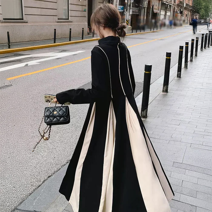 ツートンボリュームスカートワンピース