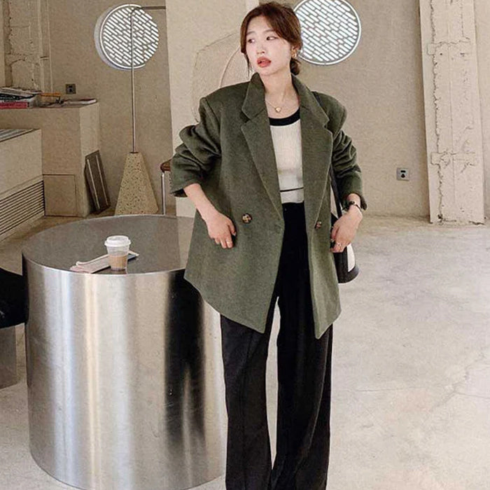 ワイドラペルオーバーコート