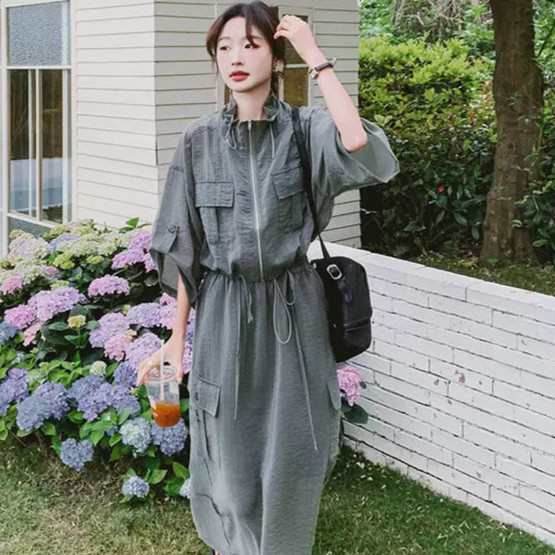 ワークスタイルトップス×スカートセット