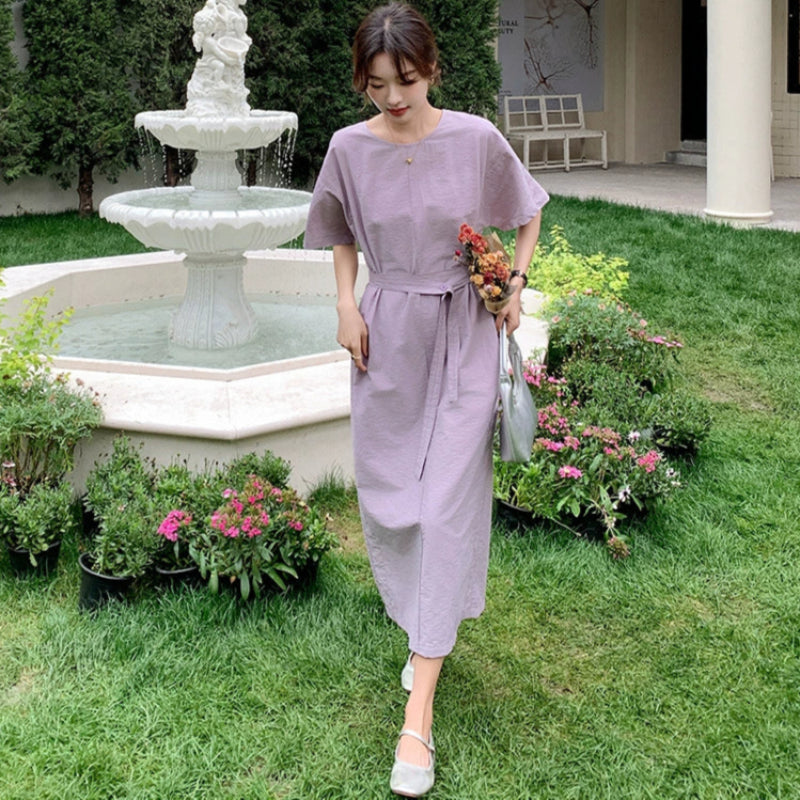 ラベンダーコクーンワンピース