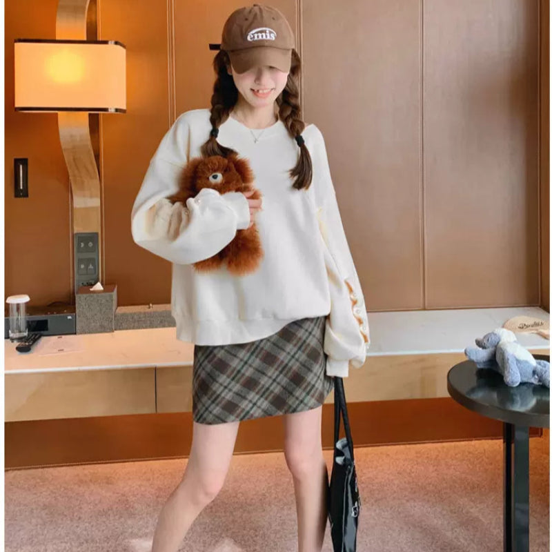 ショルダーカットパールスリーブスウェット