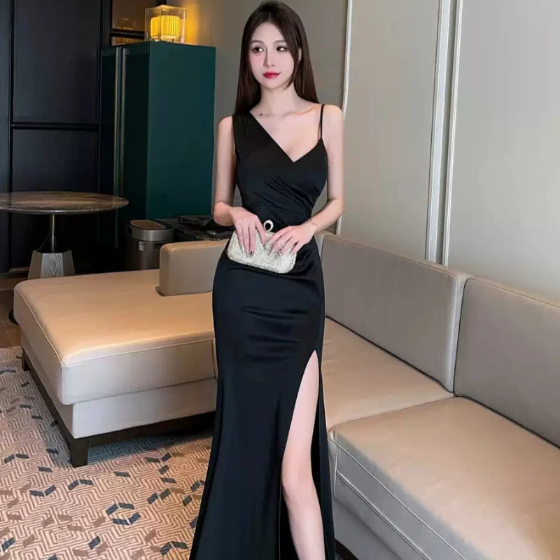 アシンメトリーロングドレス(3colors)