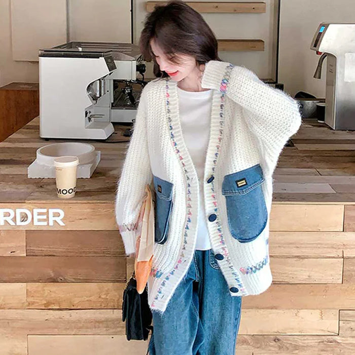 デニムポケットカーディガン