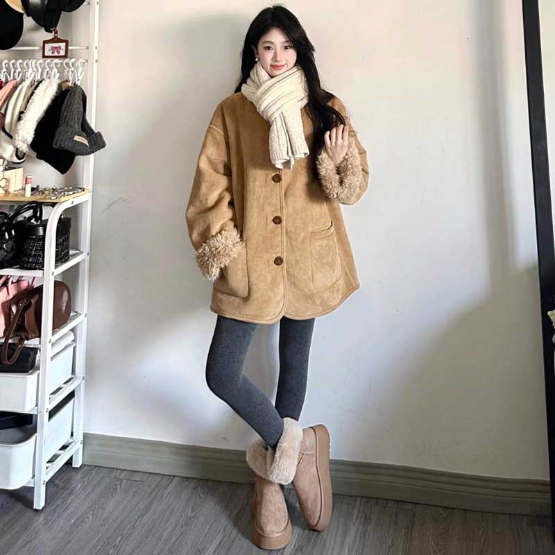 ムートンリバーシブルコート