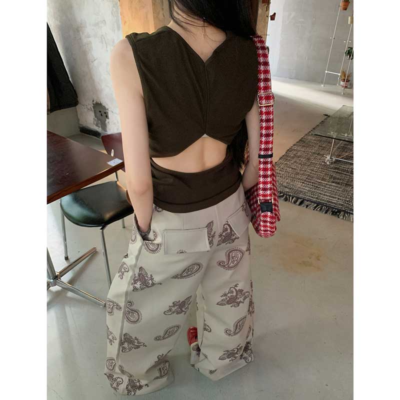 ペイズリーワイドパンツ