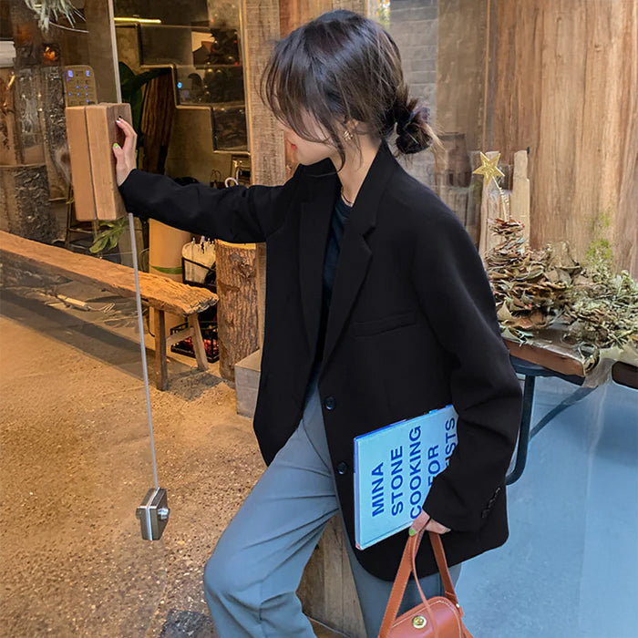 オーバーサイズブラックジャケット