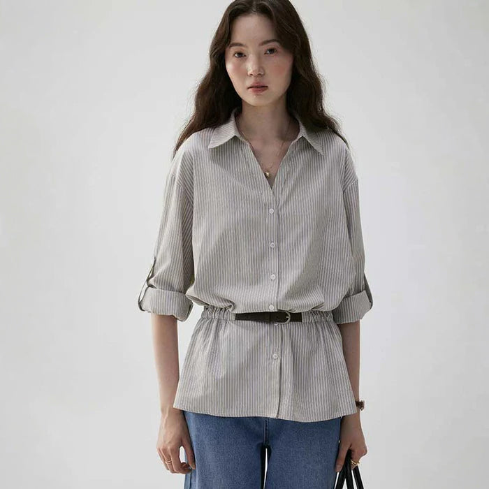 ウエストマークストライプシャツ