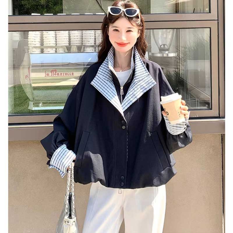 ダブルカラードルマンジャケット