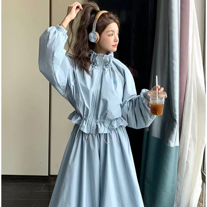 ドロストジャケット×バルーンスカートセットアップ