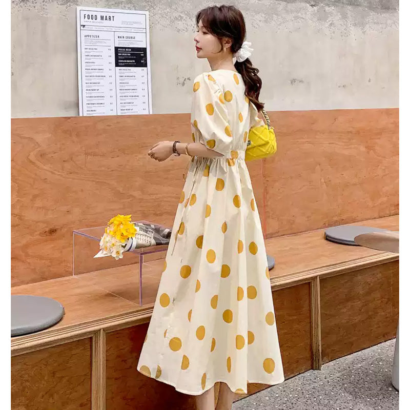 レトロドット柄ワンピース(2colors)