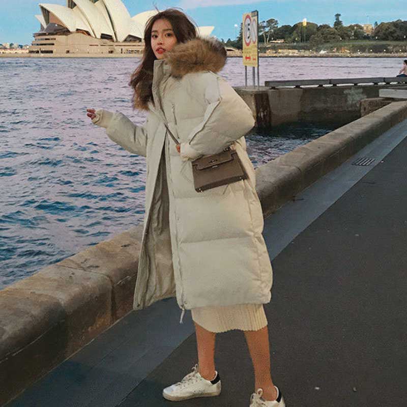 ファー付きフードロングダウンジャケット(2colors)