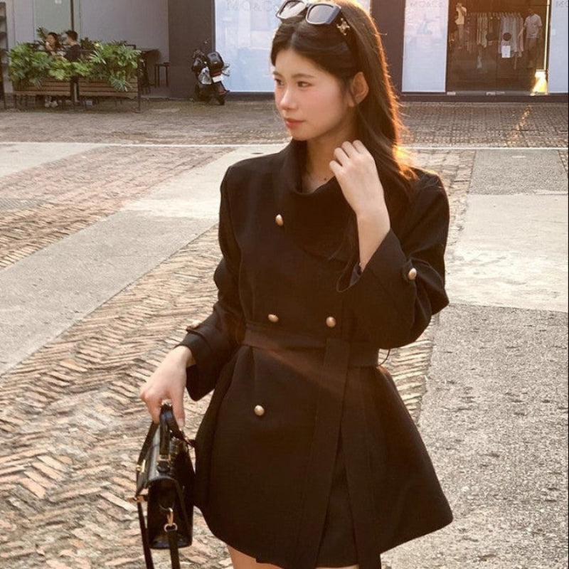 スカーフカラーショートコート(2colors)