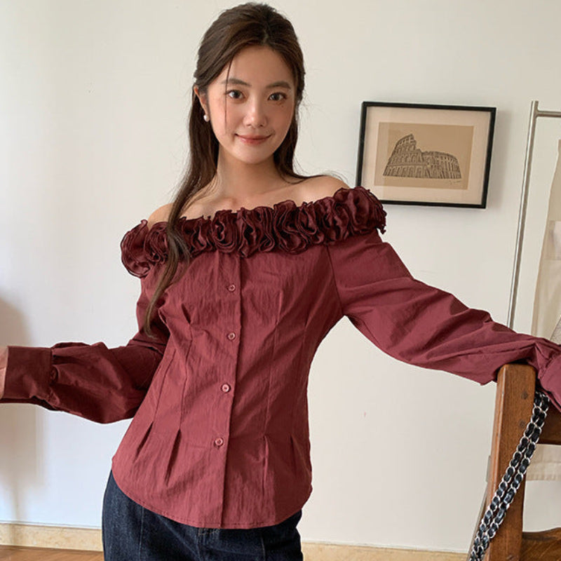 フリルオフショルダーブラウス(3colors)