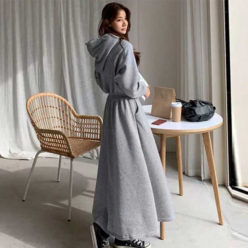 フード付きパーカーワンピース(2colors)