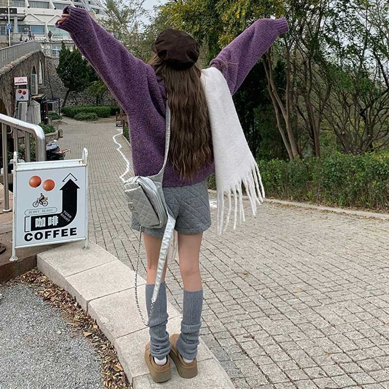 ワッフルルーズニット(2colors)