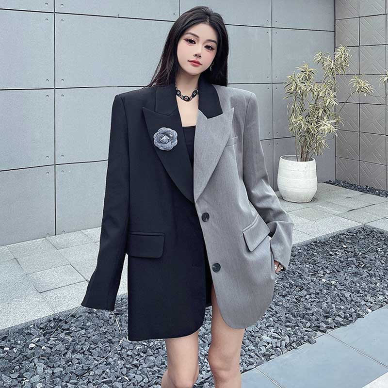 バイカラーオーバーサイズジャケット