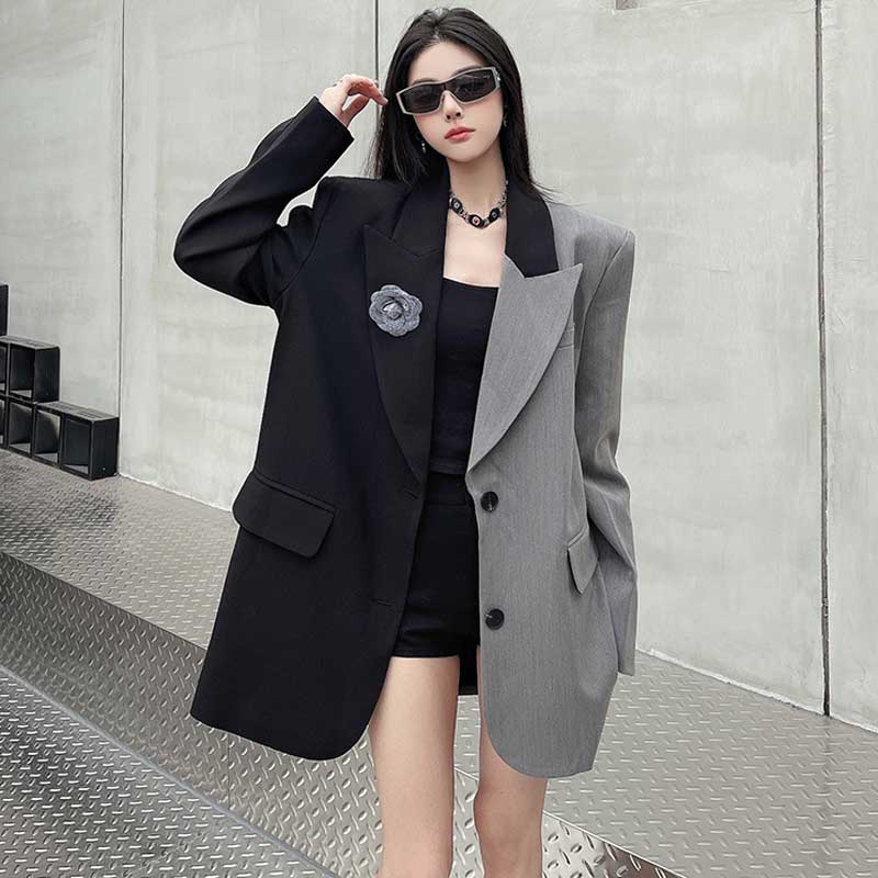 バイカラーオーバーサイズジャケット