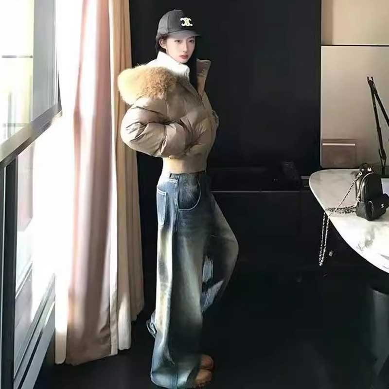 ファーフード付きダウンジャケット(2colors)