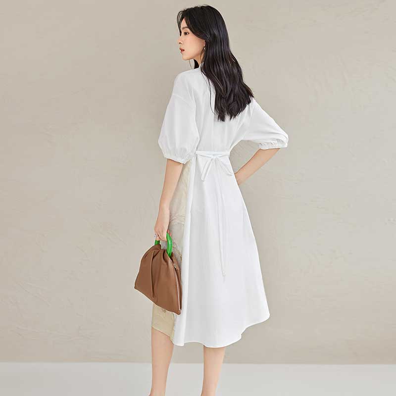 レイヤード風スカートワンピース