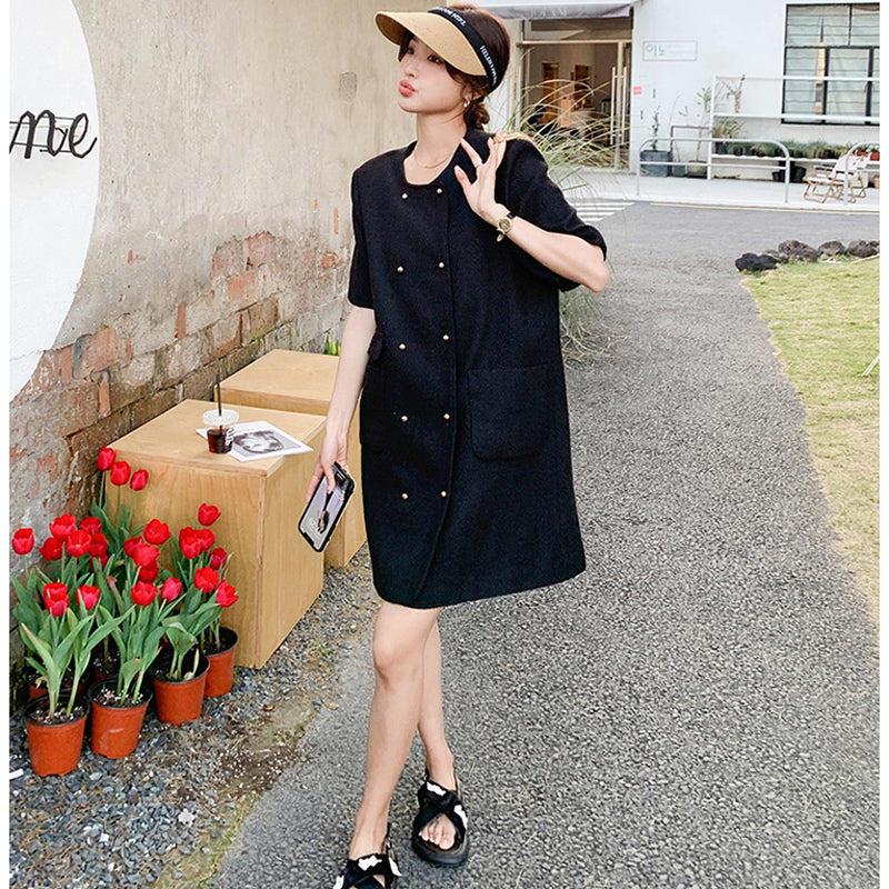ダブルボタンジャケットワンピース