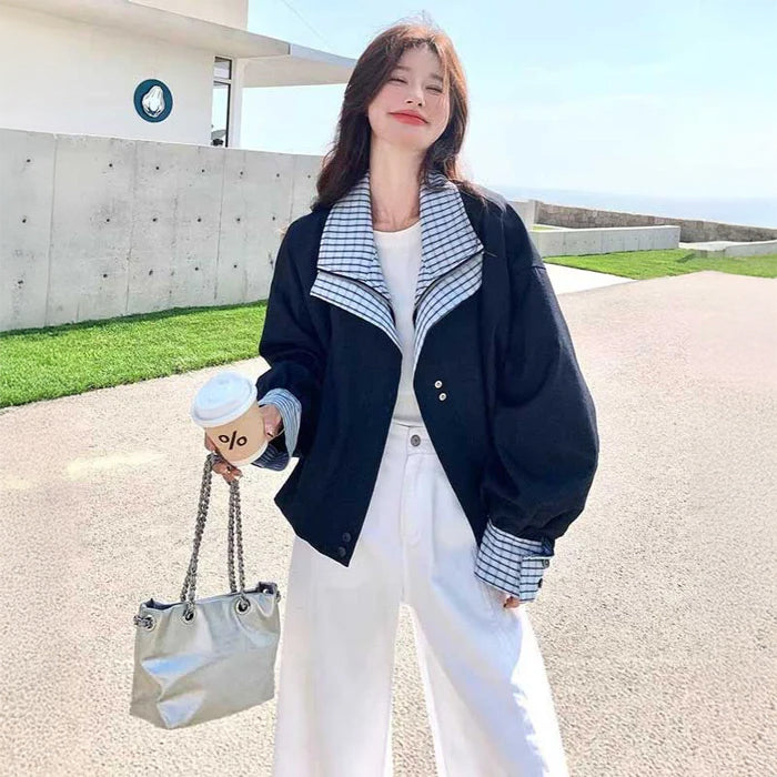 ダブルカラードルマンジャケット