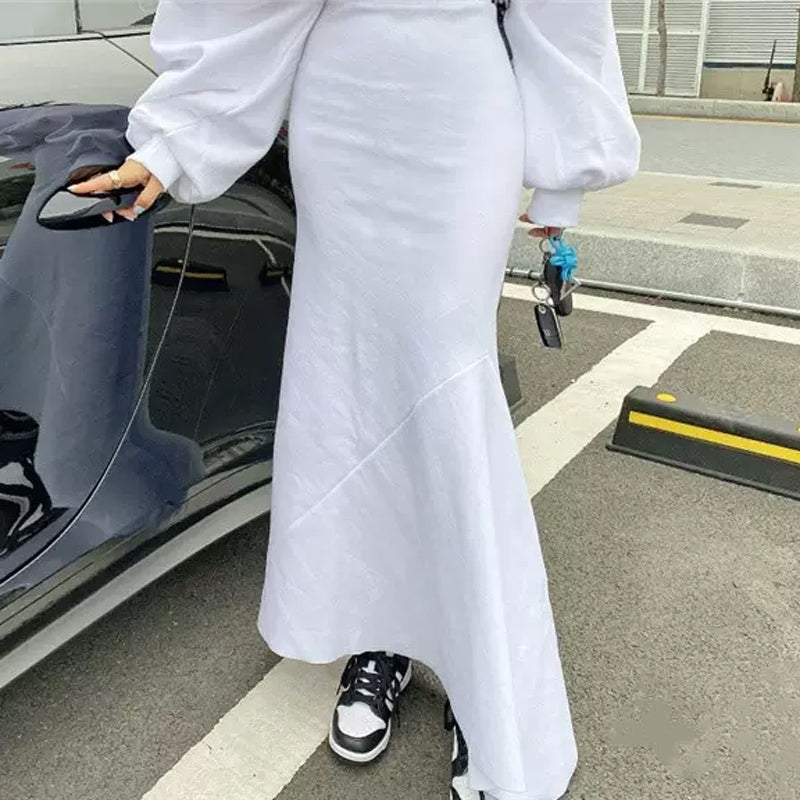 ショート丈ドルマントップ×ロングマーメイドスカート(2colors)