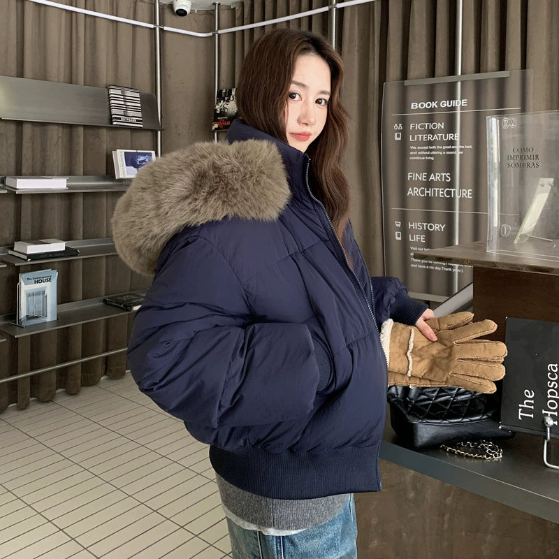 ボアフードキルティングショートコート(3colors)