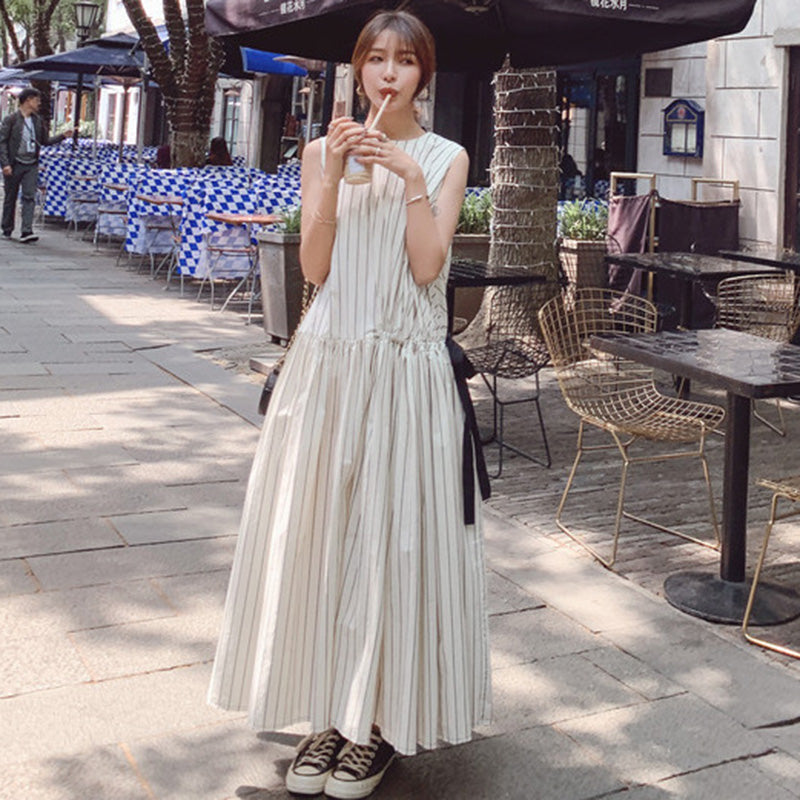 ストライプロングワンピース