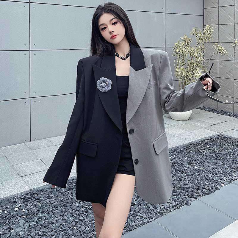 バイカラーオーバーサイズジャケット