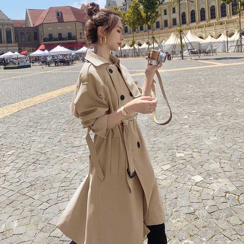 ハイウエストロングトレンチコート(2colors)