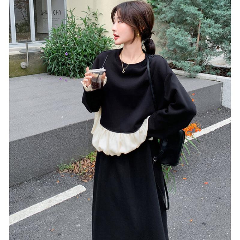 スウェットバルーントップス×スカートセット