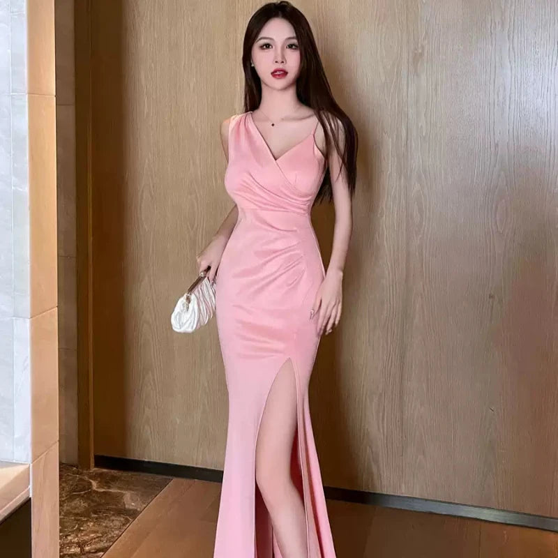 アシンメトリーロングドレス(3colors)