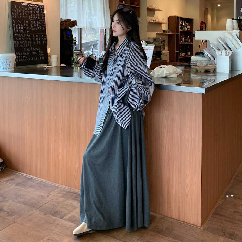 マニッシュストライプオーバーサイズシャツ