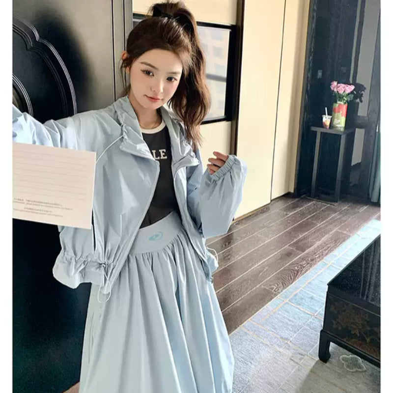 ドロストジャケット×バルーンスカートセットアップ