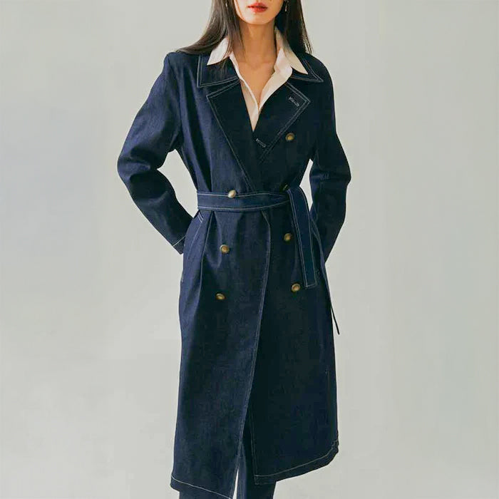 インディゴデニムトレンチコート