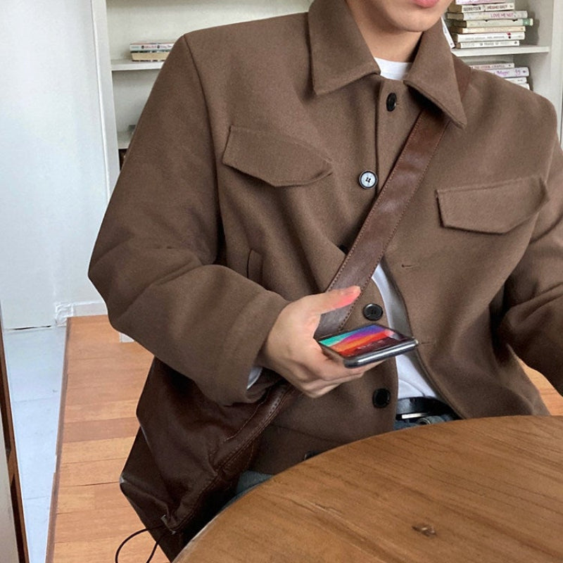 ラペルカラーショート丈ジャケット(2colors)