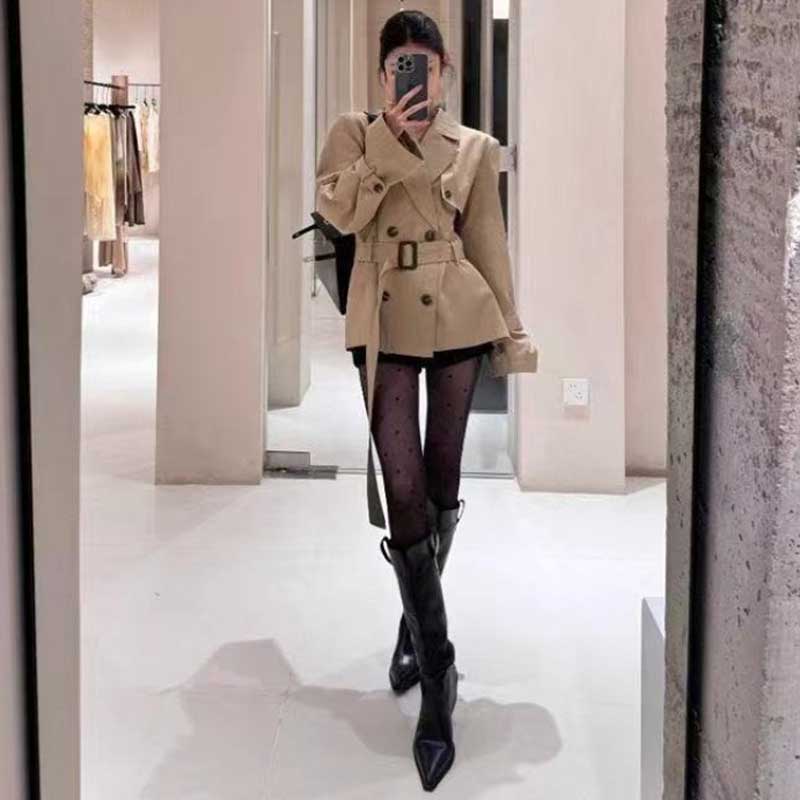 ウエストマークショートトレンチコート(2colors)